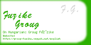 fuzike groug business card